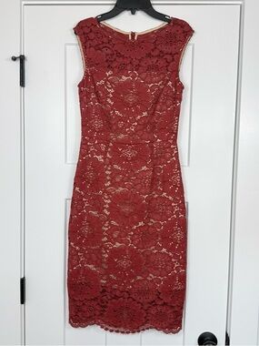Antonio Melani Midi Sleeveless Sheath Dress Rust ish Color Women’s Size 0